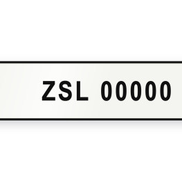 Tablica rejestracyjna ZSL